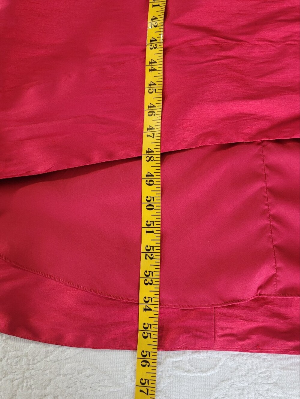 ALFRED SUNG Sangria Satin Sleveless V-Neckline Pleaded Cocktail Dress Size 12 - Picture 11 of 11